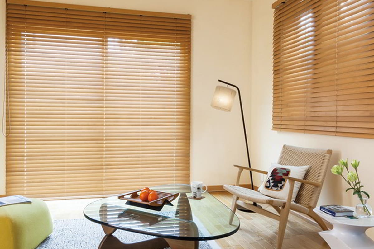 wooden blinds
